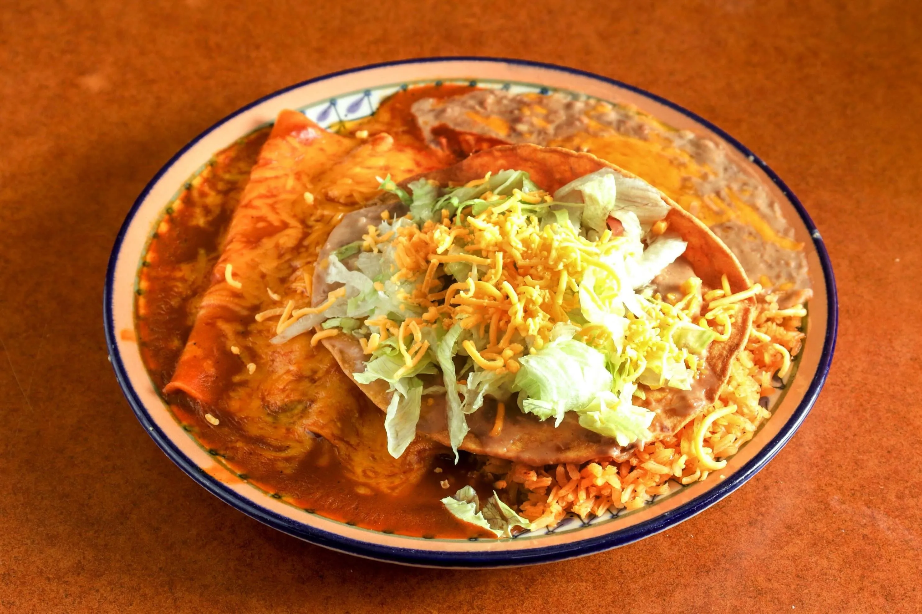 Tostada And Enchilada